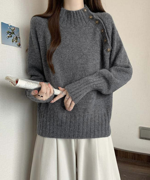 ニットトップス 体型カバー 長袖秋冬服 ニットセーター レディース ハイネック ニットウエア 着回しニット きれいめ 着やせ 大人カジュアル 85YN-900607