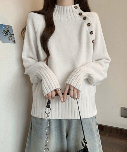 ニットトップス 体型カバー 長袖秋冬服 ニットセーター レディース ハイネック ニットウエア 着回しニット きれいめ 着やせ 大人カジュアル 85YN-900607