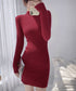 ニットワンピース 長袖 タイトワンピース レディース ハイネック ニットドレス おしゃれ 秋冬ボディコンワンピ リブニットワンピース 無地 セクシーワンピ 85YN-900611