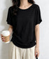 サマーニットトップス ドルマンスリーブ夏 レディース クルーネック ニットトップス 着やせニットTシャツ 大人カジュアル サマーセーター 韓国風ニットプルオーバー 85YN-900634