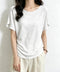 サマーニットトップス ドルマンスリーブ夏 レディース クルーネック ニットトップス 着やせニットTシャツ 大人カジュアル サマーセーター 韓国風ニットプルオーバー 85YN-900634