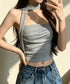 ラインストーンベアトップ きれいめ 夏服 チューブトップ レディース スカーフ付き ギャザー 2点セット ショート丈 肌見せ 韓国風 フェミニン カジュアル 85YN-900635