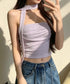 ラインストーンベアトップ きれいめ 夏服 チューブトップ レディース スカーフ付き ギャザー 2点セット ショート丈 肌見せ 韓国風 フェミニン カジュアル 85YN-900635