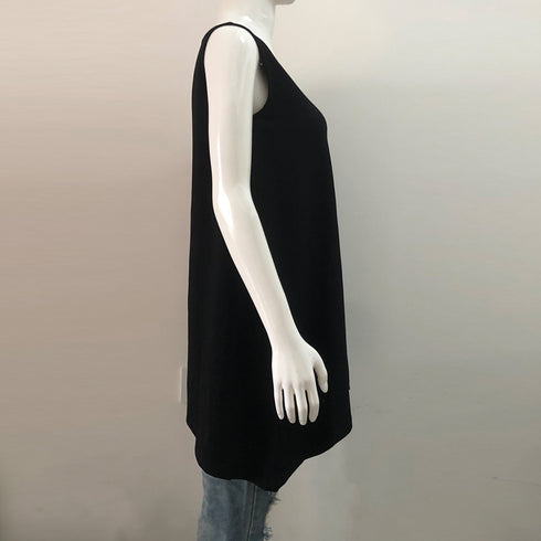 ロングtシャツ レディース ゆったり ロングtシャツ レディース ゆったり Aラインフレアトップス ノースリーブ シンプル チュニック 着やせ 85YN-900042