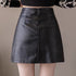 フェイクレザースカート 着やせ 韓国風 タイトスカート レディース 台形スカート ハイウエスト ボトムス Aラインスカート インナーパンツ付き ショート丈 85YN-900138
