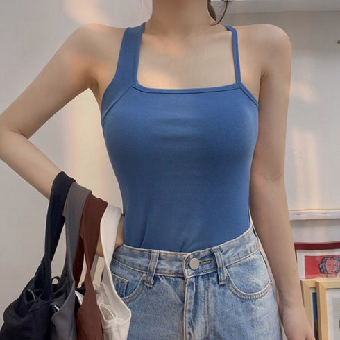 アシンメトリーキャミタンク 重ね着 薄手 キャミソール レディース ノースリーブ タンクトップ パッド付き インナー 大人カジュアル 85YN-900212