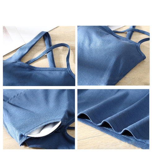 アシンメトリーキャミタンク 重ね着 薄手 キャミソール レディース ノースリーブ タンクトップ パッド付き インナー 大人カジュアル 85YN-900212