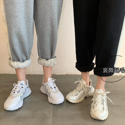 スウェットパンツ ルームウェア 韓国風 レディース サイドボアライン ジムウェア ウエストゴム ヨガパンツ ゆったり 部屋着 ボトムス ロングパンツ裏微起毛 85YN-900274