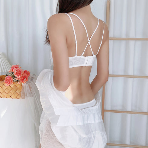 ブラジャー ランジェリー 下着セット ブラジャーショーツセット ノンワイヤー 女性 2点セット レディース ブラセット 谷間 盛れる 85YN-900286