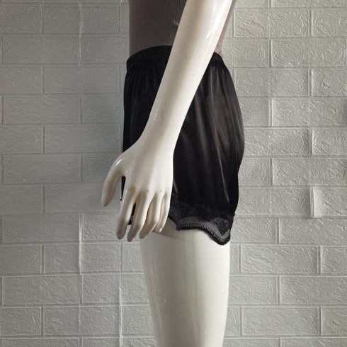 ペチコート レディース 裾レース切り替え ペチパンツ セクシー インナーパンツ ウエストゴム 部屋着 涼しい 短パン チラ見え ナイトウエア 無地 85YN-900324