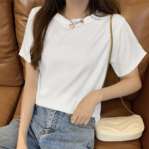 ニット tシャツ カジュアルトップス ラウンドネック ゆったり カットソー 韓国ファッション 薄手 ニット シンプル 着やせ トップス 部屋着 プルオーバー 85YN-900357