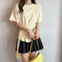 tシャツ 春夏 イレギュラーヘム 半袖 カットソー レディース 着やせ セクシートップス アシンメトリーtシャツ クルーネック無地トップス シンプル 85YN-900363