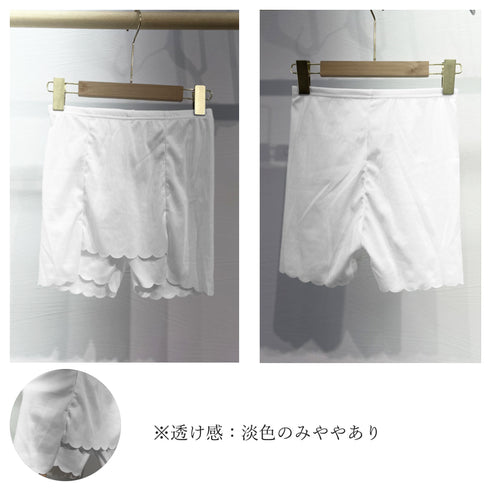 ペチパンツYライン隠しインナーレディース 冷感タッチ チラ見え防止 ペチコート ハイウエスト 薄手インナーパンツ 涼やか 見せパン Yラインカバー春秋夏ストレッチ 85YN-900479
