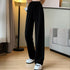 セミワイドパンツ 冷感タッチロングパンツ レディース ハイウエスト リラックスパンツ ウエストゴム ストレートパンツ カジュアルサマーパンツ 通勤通学ボトムス春夏 85YN-900483
