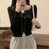 ニットトップス フロントレースアップ秋服 プルオーバー レディース リブ編みニット 着やせ ショート丈 ニットカットソー ラウンドネック カジュアルニットソー 85YN-900509