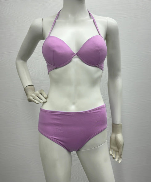 カラフル水着4点セットスイムウェアみずぎ ホルターネック レディース水着ビキニ 日焼け防止長袖トップス ドロスト付きミニスカート 水着上下セット盛れる 海水浴 85YN-900548