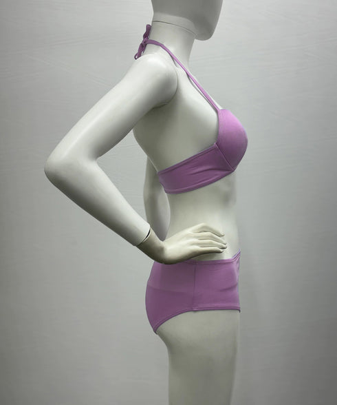 カラフル水着4点セットスイムウェアみずぎ ホルターネック レディース水着ビキニ 日焼け防止長袖トップス ドロスト付きミニスカート 水着上下セット盛れる 海水浴 85YN-900548