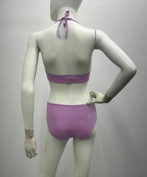 カラフル水着4点セットスイムウェアみずぎ ホルターネック レディース水着ビキニ 日焼け防止長袖トップス ドロスト付きミニスカート 水着上下セット盛れる 海水浴 85YN-900548