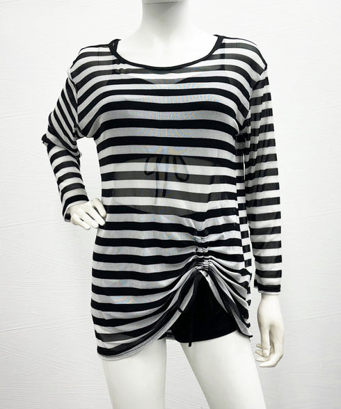 水着3点セット 露出控えめセパレート水着 レースアップビキニ レディース ハイウエストショートパンツ ボーダーラッシュガード 水着セット 日焼け防止 着やせ 85YN-900550