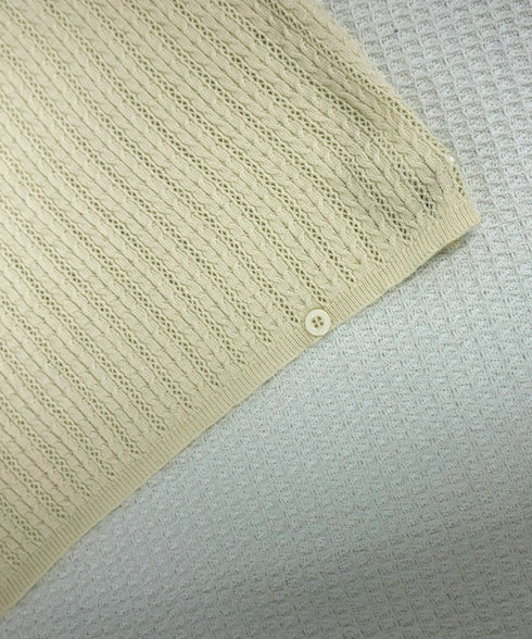 ニットTシャツ フレンチスリーブ 着回し ノースリーブニットトップス きれいめ 配色 春夏トップス 丸首 薄手ニットソー韓国風 カジュアル 85YN-900558