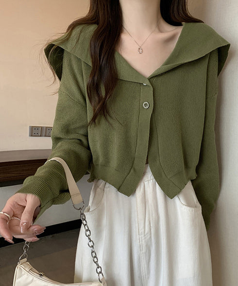 ニットカーディガン レディース アウター 秋冬新作 韓国風ニットトップス Vネック 着やせ羽織り 大人女性秋コーデ ニットアウター無地 オフィスカジュアル 85YN-900571