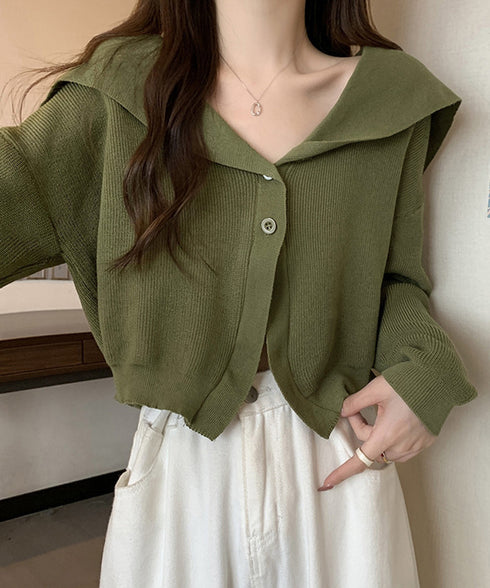 ニットカーディガン レディース アウター 秋冬新作 韓国風ニットトップス Vネック 着やせ羽織り 大人女性秋コーデ ニットアウター無地 オフィスカジュアル 85YN-900571