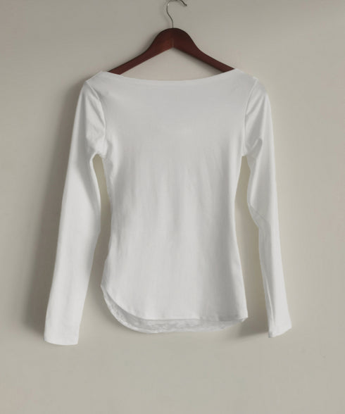 レース 長袖Tシャツ レディース 薄手 肩見せ オフショルダートップス カットソー レイヤード風 レース付き 肌見せ 大人可愛い プルオーバー おしゃれ 85YN-900577