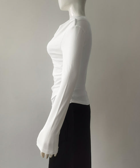 レース 長袖Tシャツ レディース 薄手 肩見せ オフショルダートップス カットソー レイヤード風 レース付き 肌見せ 大人可愛い プルオーバー おしゃれ 85YN-900577