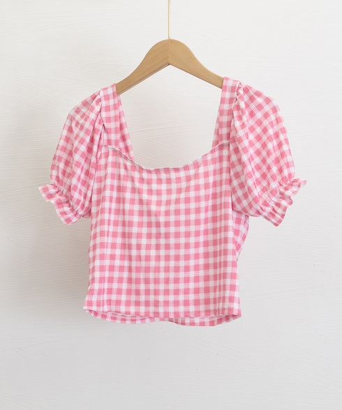 水着 レディース 盛れる水着2点セット ギンガムチェック セパレート水着 レディース 露出控えめ ハイウエスト パンツ付きミニスカート 2点セット水着大人可愛い 85YN-900584