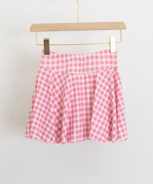 水着 レディース 盛れる水着2点セット ギンガムチェック セパレート水着 レディース 露出控えめ ハイウエスト パンツ付きミニスカート 2点セット水着大人可愛い 85YN-900584