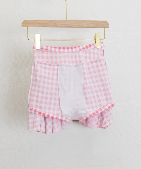 水着 レディース 盛れる水着2点セット ギンガムチェック セパレート水着 レディース 露出控えめ ハイウエスト パンツ付きミニスカート 2点セット水着大人可愛い 85YN-900584