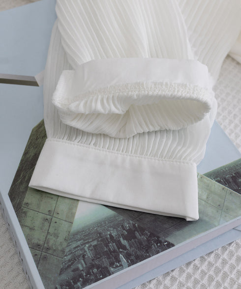 リボンタイブラウスプリーツシャツ 長袖 シフォンブラウス 無地 上品 オフィスブラウス 大人 シャツブラウス おしゃれ トップス OL 通勤 春コーデ 85YN-900585