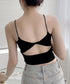 カップ付きキャミソール背中あきブラトップ ブラトップ レディース セクシーインナーウェア 下着 背中見せ 大人可愛い インナートップス 韓国風肌着 無地 85YN-900589