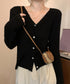 ニットカーディガンVネックニットトップス レディース 通学通勤 カーディガン 無地 サマーニット 前開き きれいめ羽織り 大人可愛い 夏服 冷房 紫外線対策 上着 85YN-900595