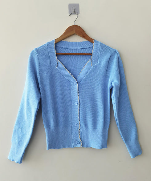 ニットトップス レディース Vネック長袖 リブニット 配色 前開き 大人 きれいめ 通勤 着回し カーディガン カジュアル ニットウェア おしゃれ 85YN-900598