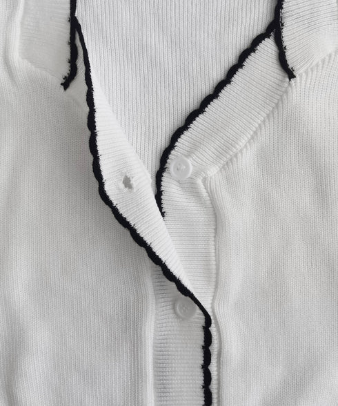 ニットトップス レディース Vネック長袖 リブニット 配色 前開き 大人 きれいめ 通勤 着回し カーディガン カジュアル ニットウェア おしゃれ 85YN-900598