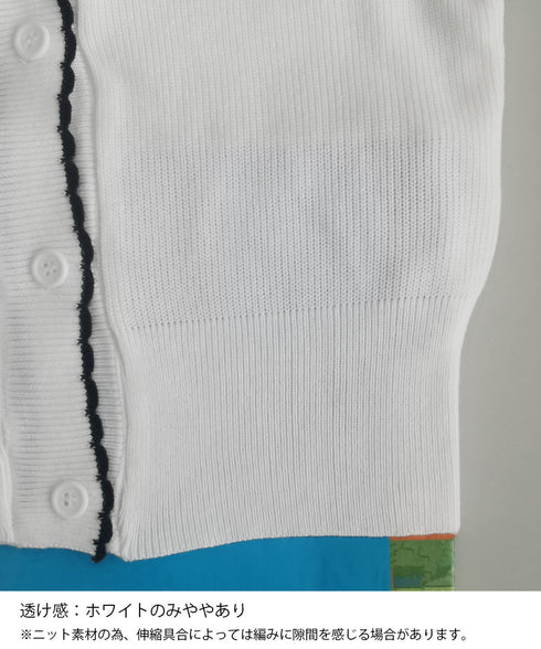 ニットトップス レディース Vネック長袖 リブニット 配色 前開き 大人 きれいめ 通勤 着回し カーディガン カジュアル ニットウェア おしゃれ 85YN-900598