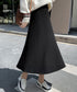 フレアニットスカート 着やせ 無地 秋冬 レディース Aラインスカート リブスカート ウエストゴム ハイウエスト ボトムス 体型カバー 大人可愛い 韓国風 85YN-900600