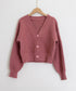 ニットカーディガン ショート丈 韓国風 レディース ニットトップス 可愛い 長袖カーデ 羽織り ライトアウター カジュアル 通学 前開き 秋服 おしゃれ 85YN-900602