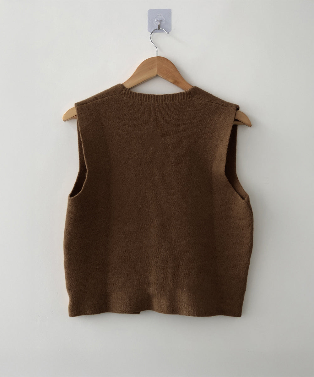 ニットベスト ニットジレ 重ね着 秋冬服 詳細画像13
