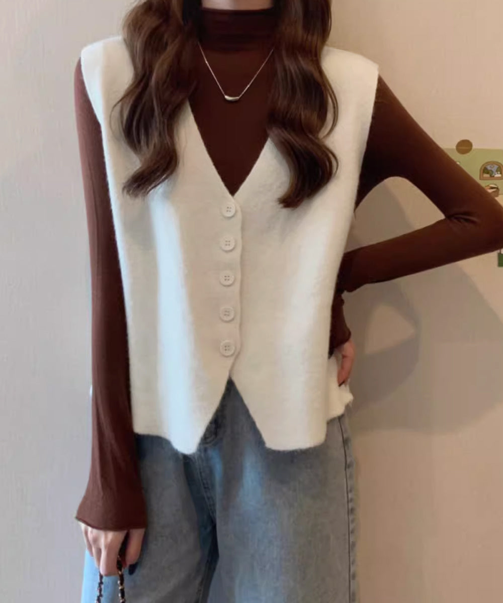 ニットベスト ニットジレ 重ね着 秋冬服 詳細画像2