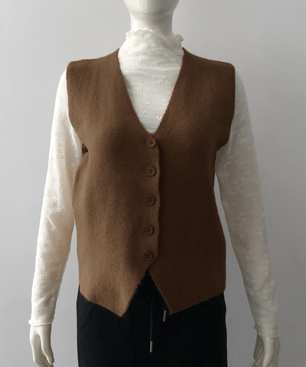 ニットベスト ニットジレ 重ね着 秋冬服 詳細画像8