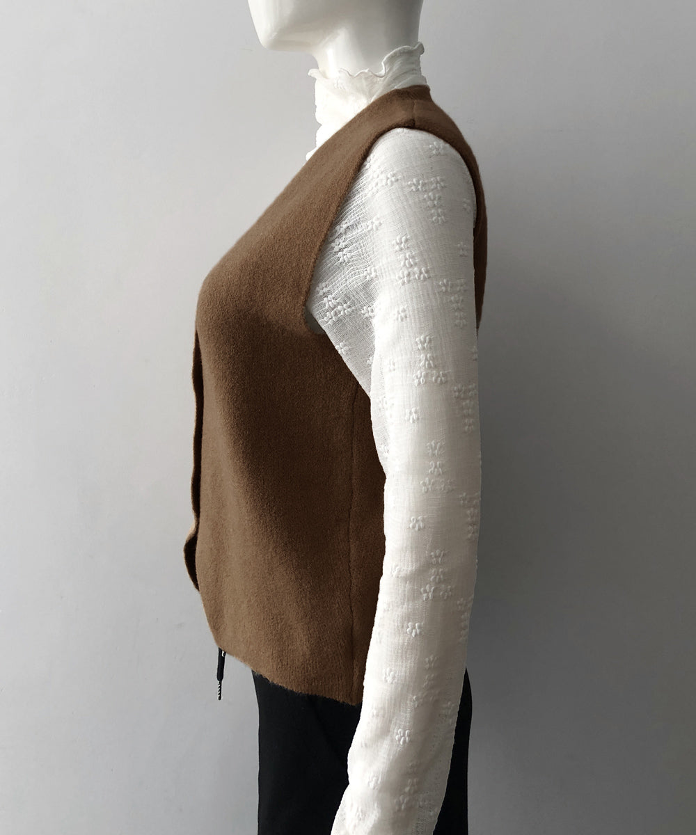 ニットベスト ニットジレ 重ね着 秋冬服 詳細画像9