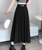 プリーツスカート ベルト付き 韓国風 レディース Aラインスカート 無地 ハイウエスト 体型カバー ボトムス お洒落 ロングスカート 着やせ 秋冬 85YN-900605