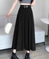 プリーツスカート ベルト付き 韓国風 レディース Aラインスカート 無地 ハイウエスト 体型カバー ボトムス お洒落 ロングスカート 着やせ 秋冬 85YN-900605