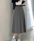プリーツスカート ベルト付き 韓国風 レディース Aラインスカート 無地 ハイウエスト 体型カバー ボトムス お洒落 ロングスカート 着やせ 秋冬 85YN-900605