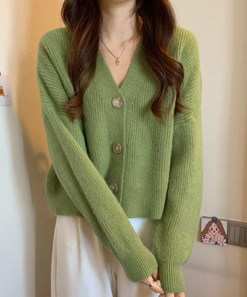 ニットカーディガン Vネック 長袖秋冬服