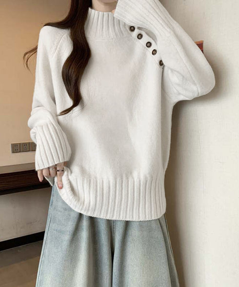 ニットトップス 体型カバー 長袖秋冬服 ニットセーター レディース ハイネック ニットウエア 着回しニット きれいめ 着やせ 大人カジュアル 85YN-900607