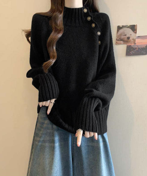 ニットトップス 体型カバー 長袖秋冬服 ニットセーター レディース ハイネック ニットウエア 着回しニット きれいめ 着やせ 大人カジュアル 85YN-900607