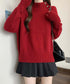 ニットトップス 体型カバー 長袖秋冬服 ニットセーター レディース ハイネック ニットウエア 着回しニット きれいめ 着やせ 大人カジュアル 85YN-900607